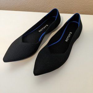 Rothy's Black Pointed Toe Flats, size 9